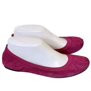 Sam Edelman SE Embroidered Soft Leather Pink Ballet Flats- Size 7.5